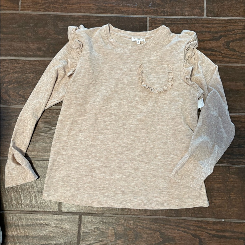Hayden girl size xl tan long sleeve shirt
